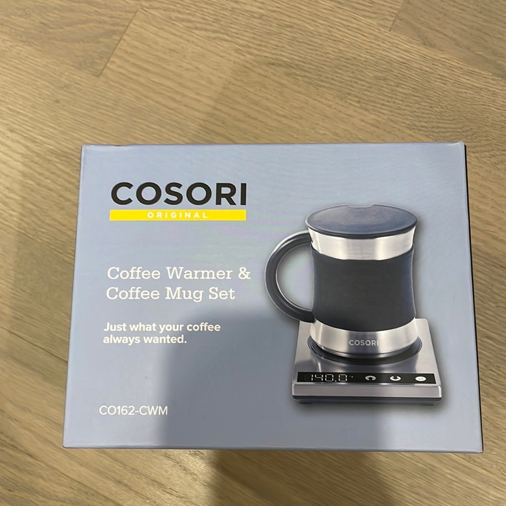 Cosori coffee warmer & coffee mug set